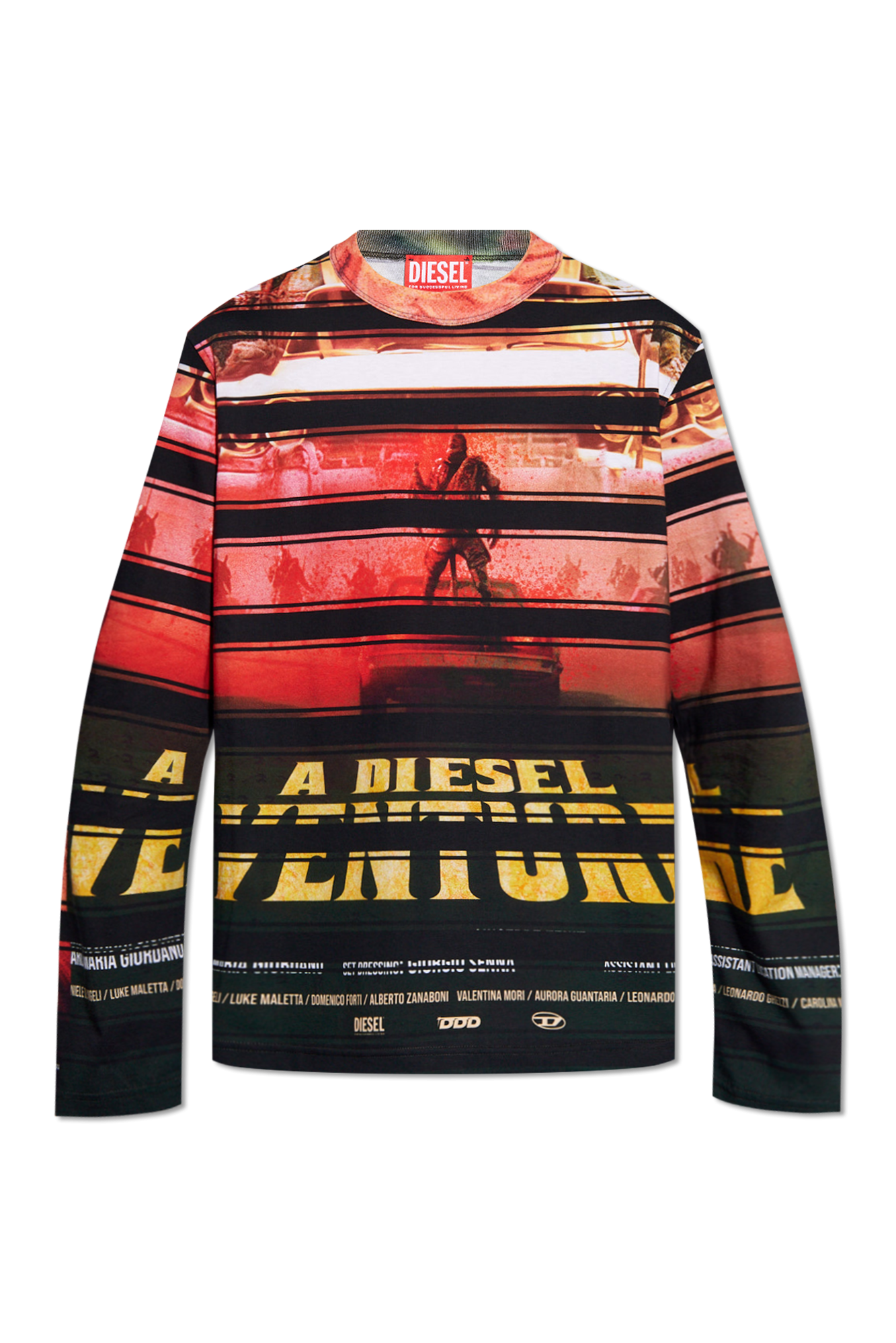 DIESEL ディーゼル T-MUST-LS DDDロゴプリントロングスリーブ長袖T